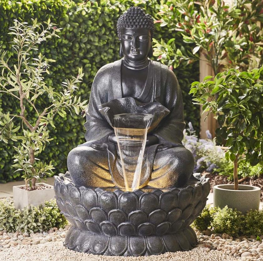 buddha water fountain indoor