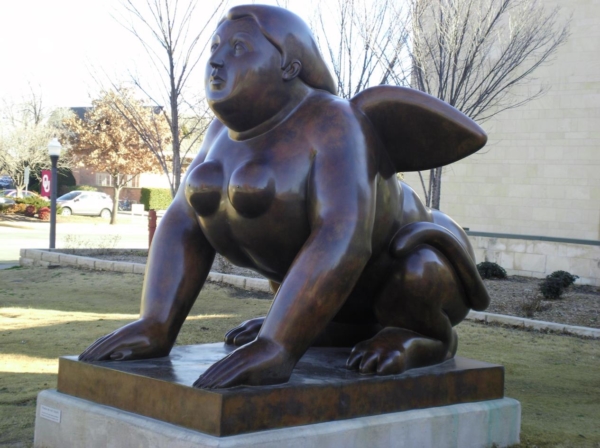 Bronze Large Angel Statue Botero