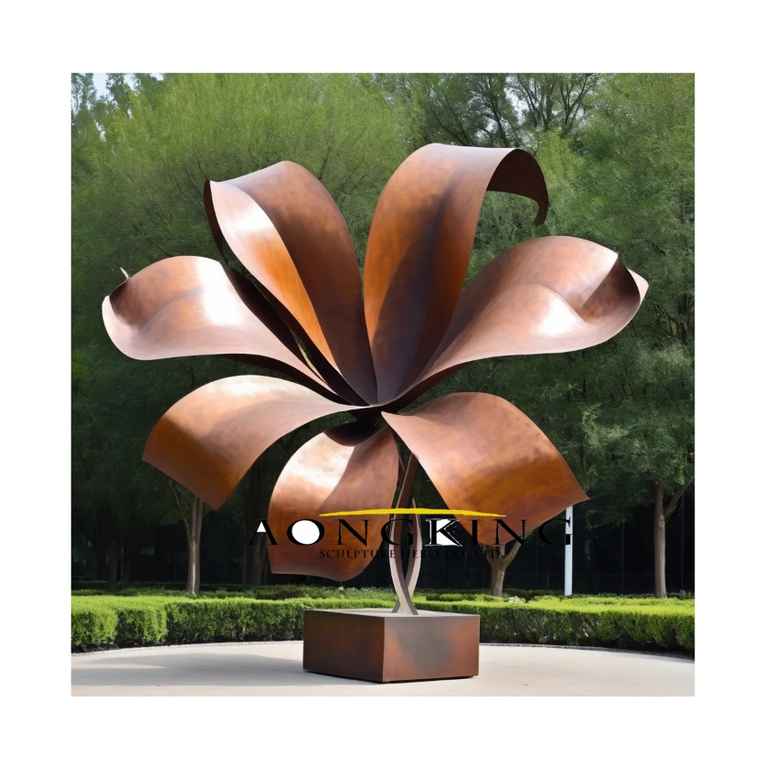 floral-design-metallic-bloom-lily-corten-garden-sculpture