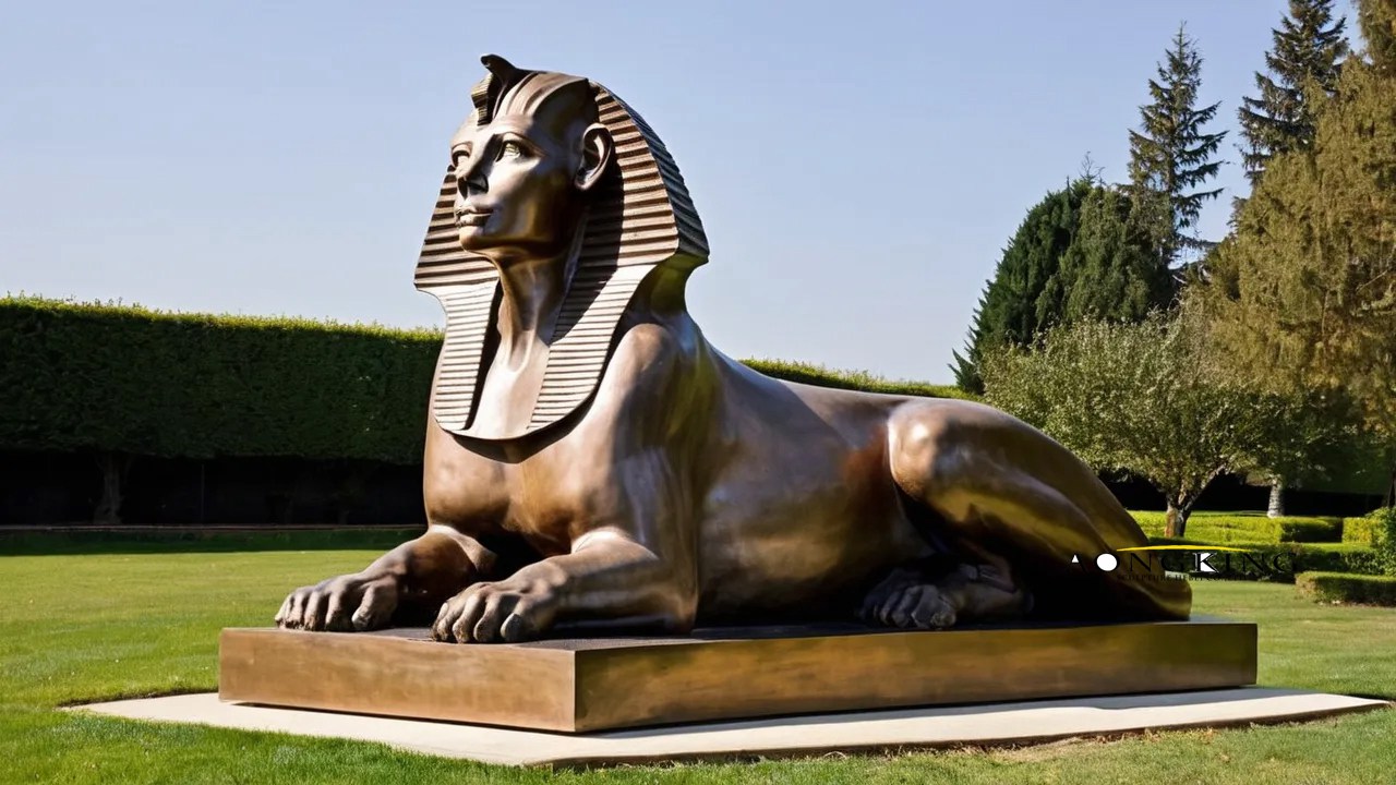 Exhibition hall lawn decor ancient Egyptian enigmatic sphinx statue